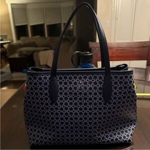 Kate Spade Navy and Black Patterned Tote